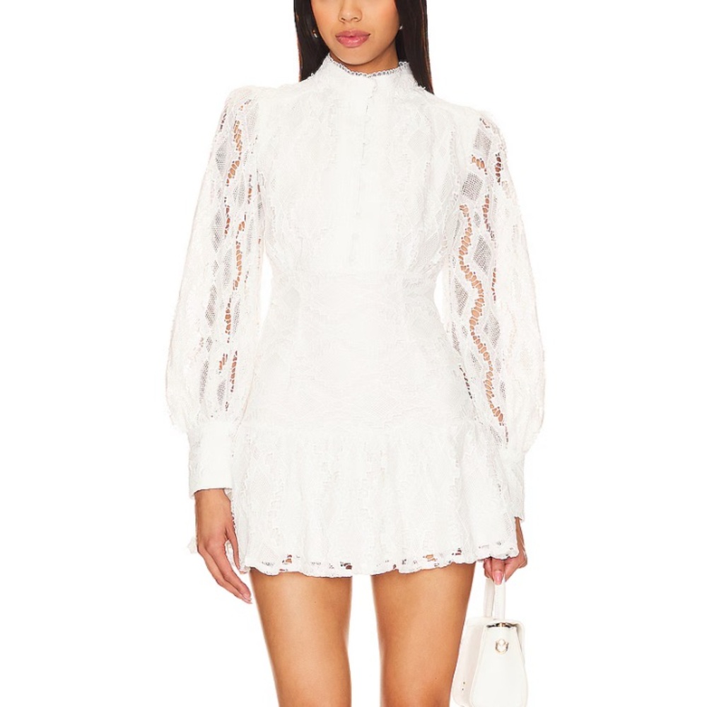 Bardot Remy Mini Dress in Ivory (worn once)